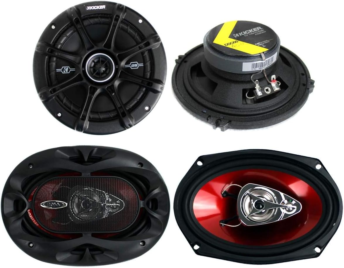 2 Kicker 41DSC654 6.5" 240W 2Way + 2 Boss CH6930 6x9 400W 3Way Car