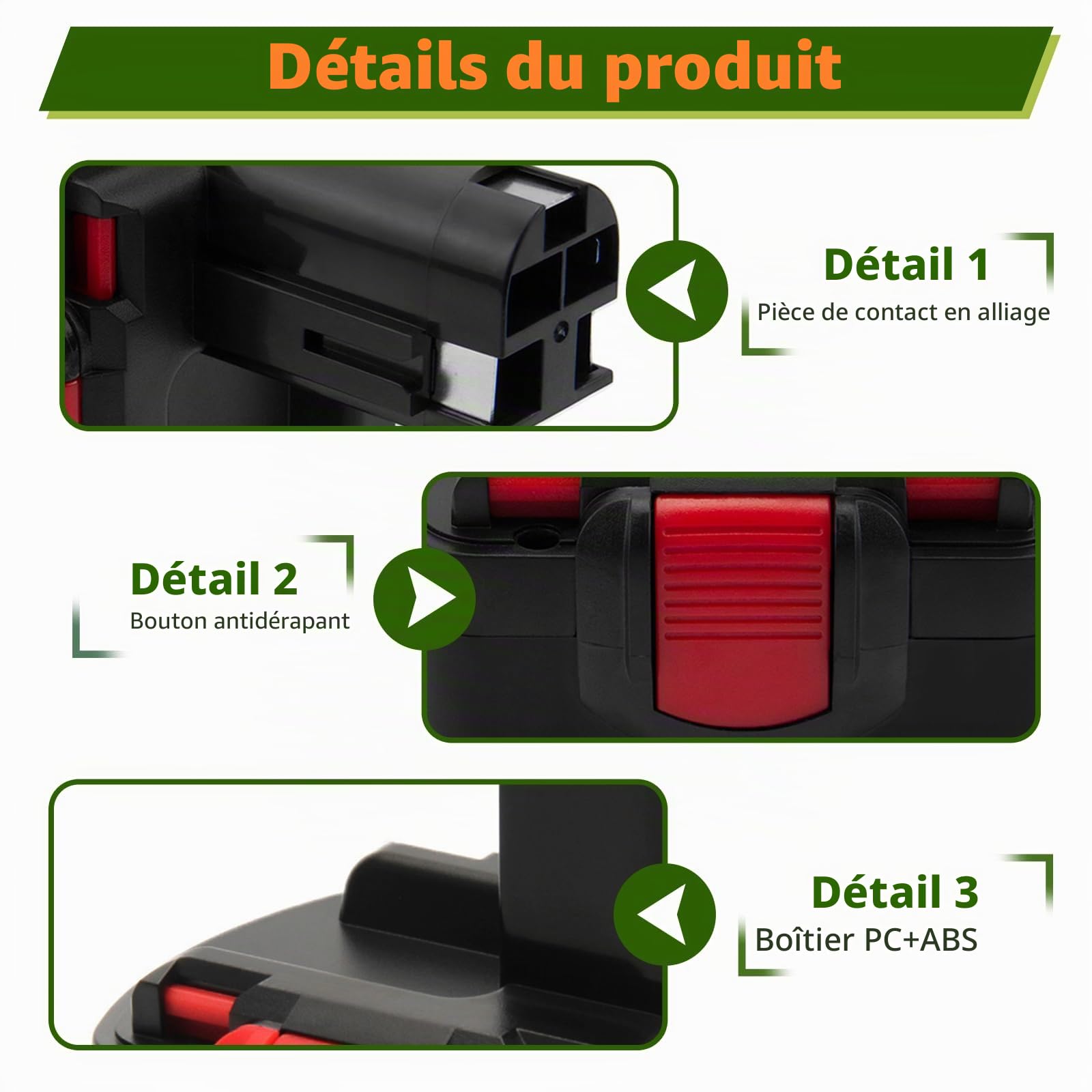 2 pièces 14.4V 4800mAh Ni-MH de Rechange pour Batterie Bosch BAT038 BAT040 BAT041 BAT140 BAT159 2607335533 2607335275 2607335685 PSR 14,4