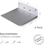 Invisible Floating Wall Bookcase - Set of 4 | Aluminium Book Wall Shelf | Invisible Shelf Holder for Books and Decoration | Modern Space Saving Wall Bookcase