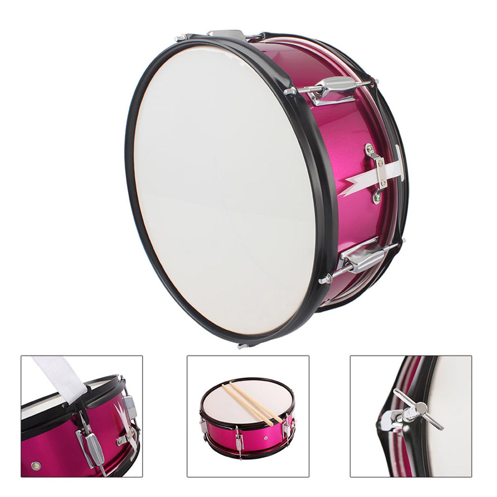 Instrumento de Percusión de Acero Inoxidable de 14x5.5 Pulgadas de Acero Inoxidable Adecuado para Bateristas de Cualquier Nivel de Habilidad