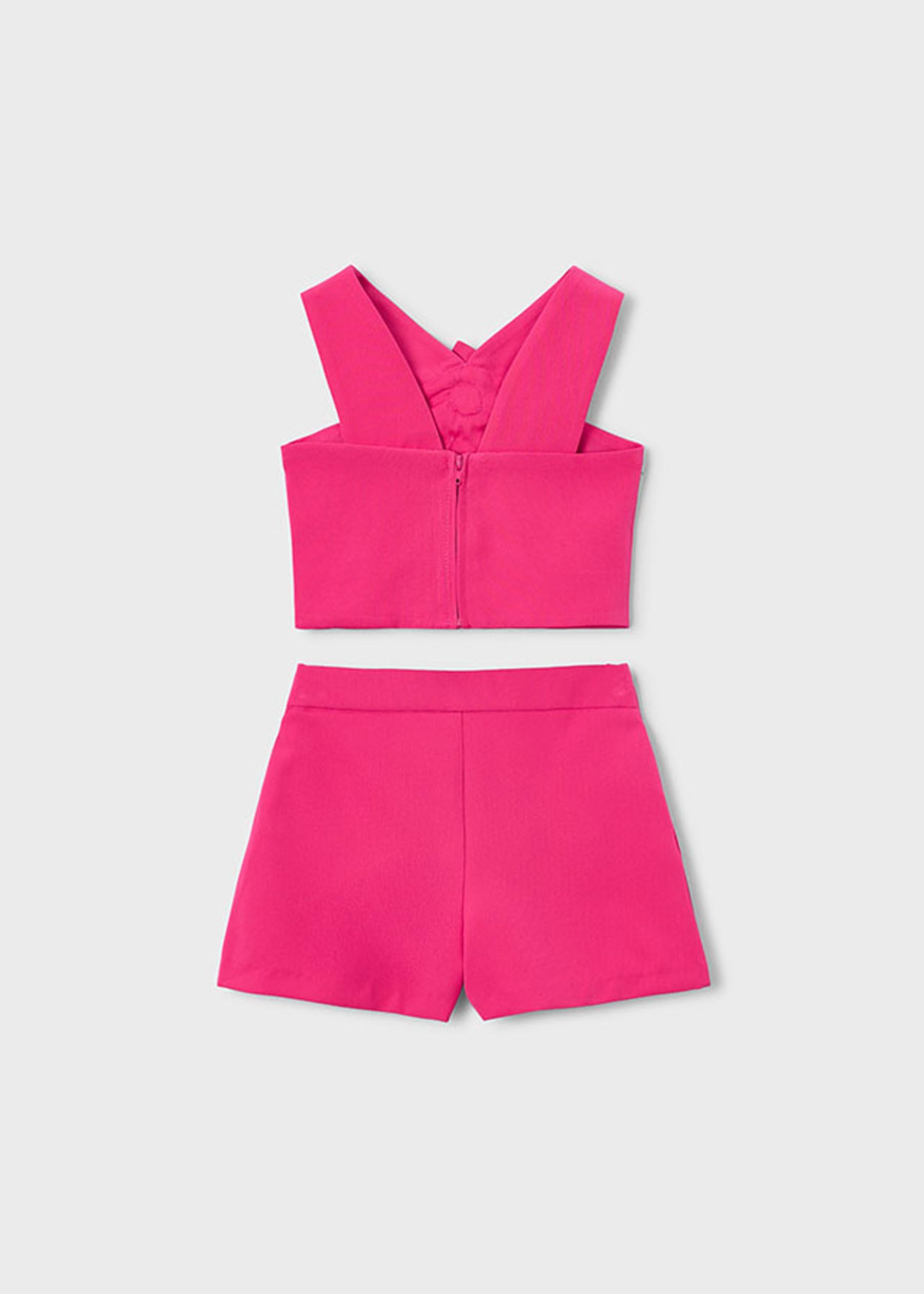 Mayoral Compl. Bermuda Crepe Fiori per Bambine e Ragazze Clavel