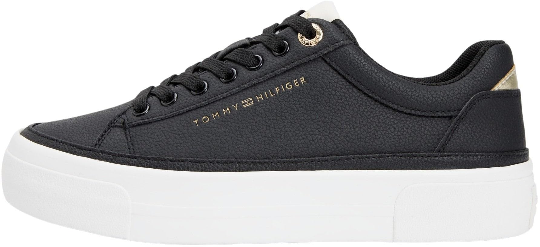 Tommy Hilfiger Damen Th Platform Sneaker Tumbled Ltr Fw0fw09018 Low Top