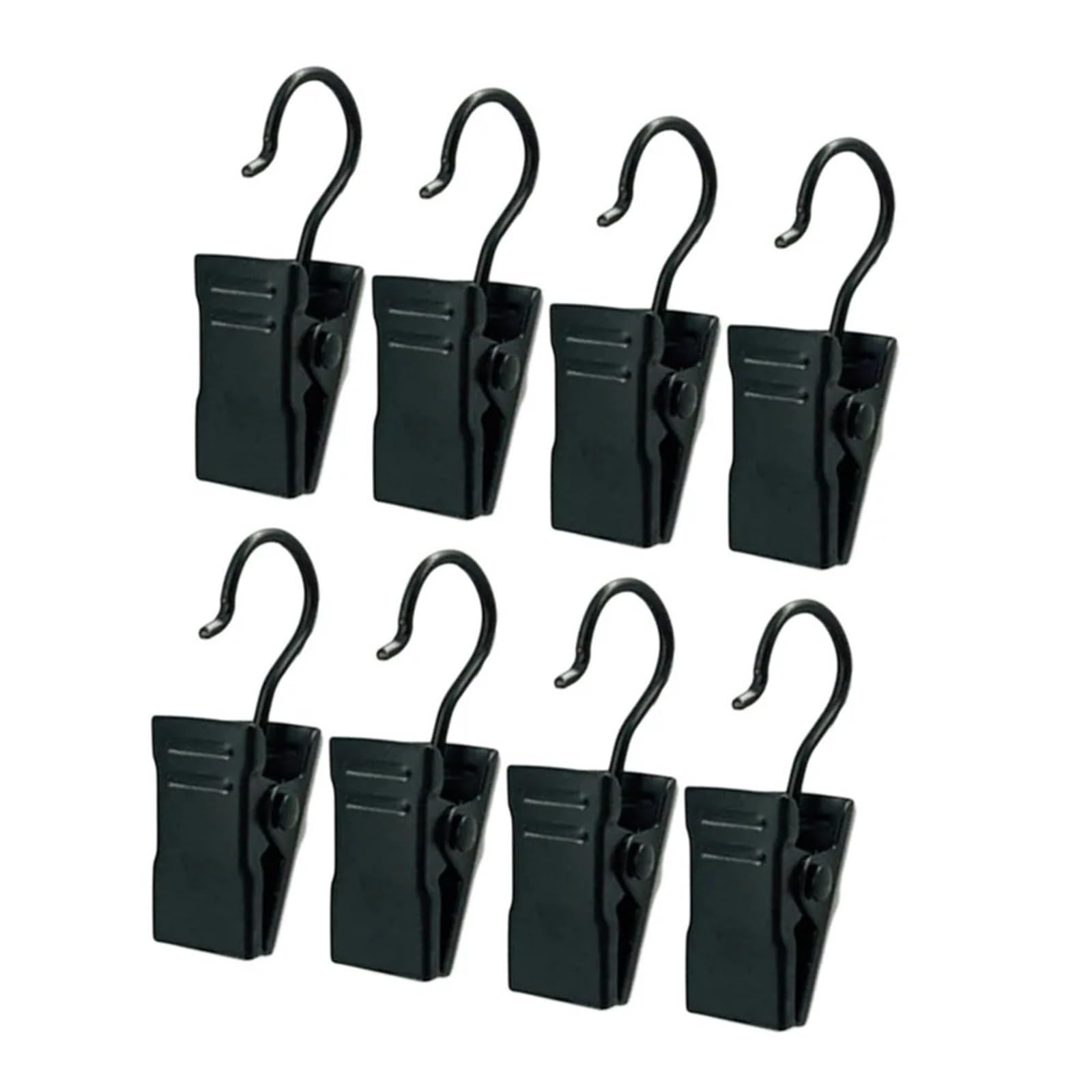 Hooks Clips for Drapes, 120Pcs Curtain Clips Drapery Hooks Black Clamps Hardware Iron Material Small Pocket Curtains