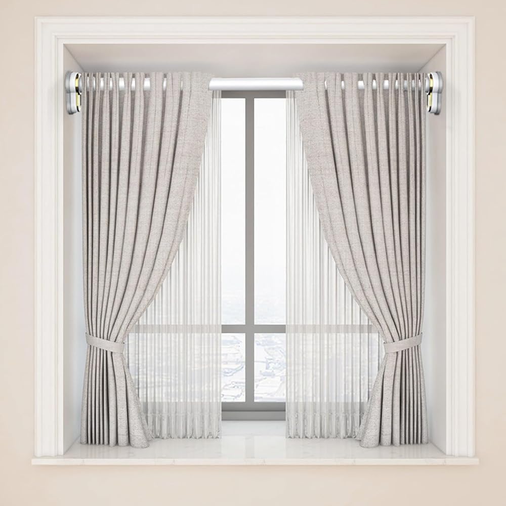 Spannvorhangstange, Gardinenstangen Ohne Bohren, Hochleistungs-Duschspannstangen, Verstellbare, rutschfeste Gardinenstangen für Schlafzimmer Küche, (Size:70-120cm)