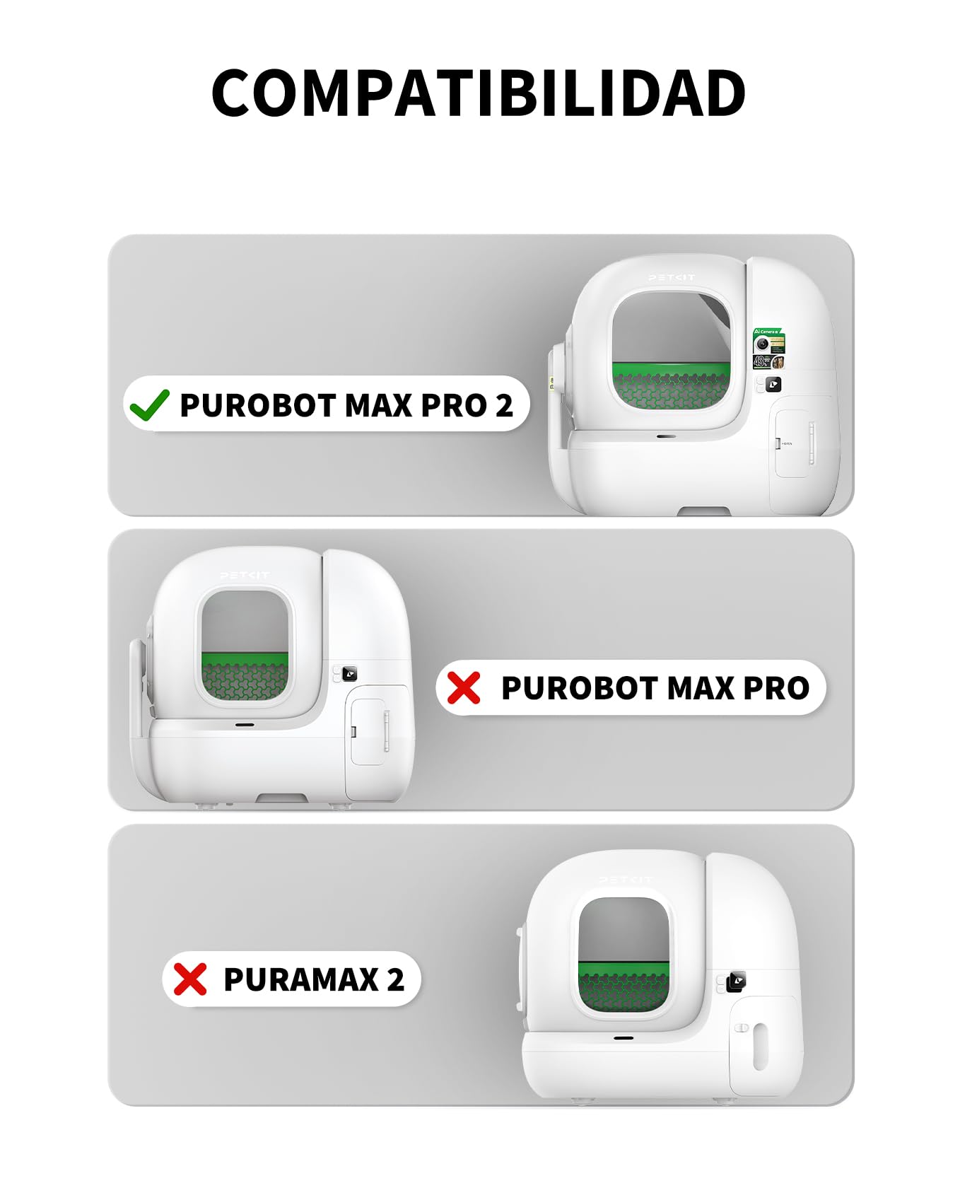 PETKIT Cortina Magnética 3.0, para Arenero Gatos Autolimpiable PUROBOT MAX Pro 2, a Prueba de Polvo, Reduce los Rastros de Arena, Duradero, No para Pura MAX 2/PUROBOT MAX Pro/PUROBOT Ultra