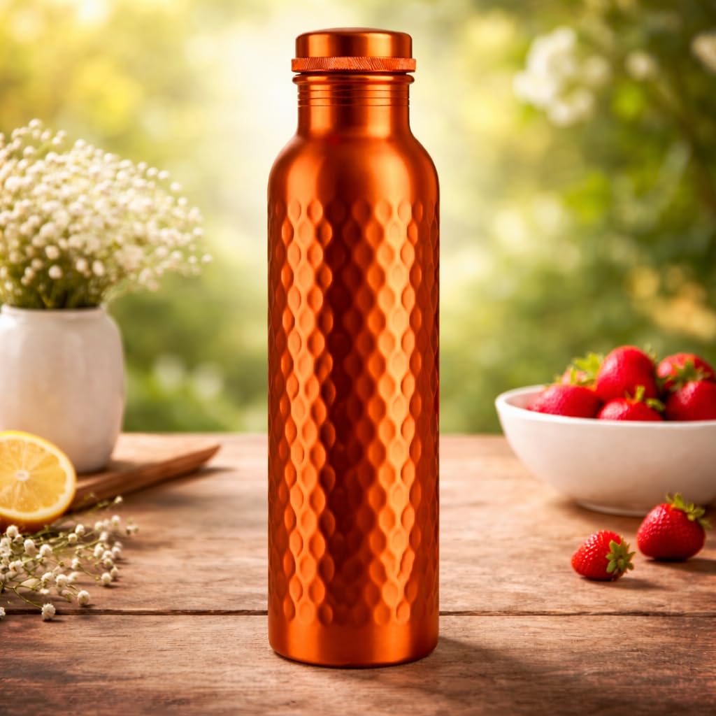 Pure Copper Water Bottle - Ayurvedic Health Benefits -8