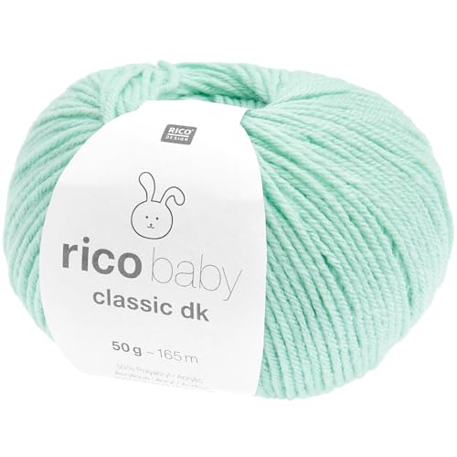 Rico Design Baby Classic DK - Ovillo de lana para bebé (50 g, 50% poliacrílico, 50% poliamida, 87 mm), color verde
