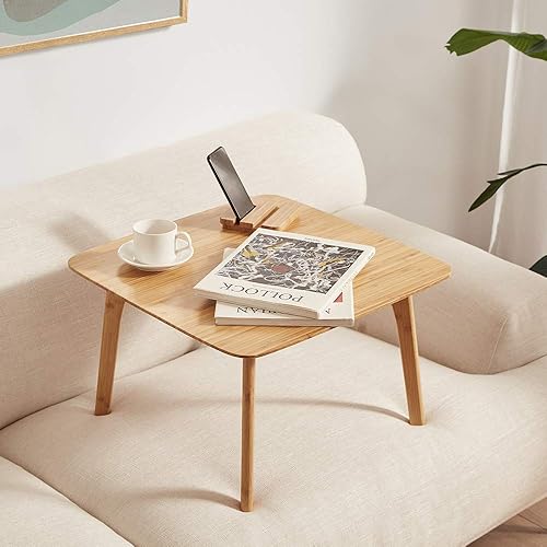 Miniatura 7 de Pequeña mesa de centro cuadrada Tatami mesa de almacenamiento cesta de almacenamiento 2 cojines de esponja Muebles de sala de estar