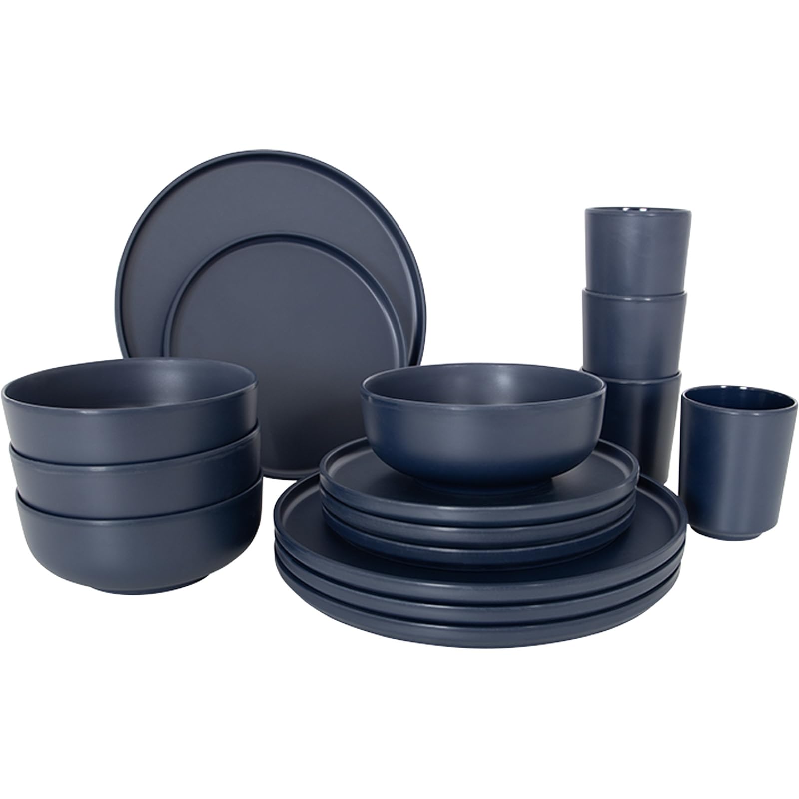 Bo-Camp - Industrial Collection - Essgeschirr - Patom - 16 Teile - Blau