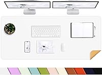 Vista 40 de Protector de escritorio de cuero, tapete de escritorio grande con corcho natural y cuero PU, alfombrilla para mouse, alfombrilla de escritorio