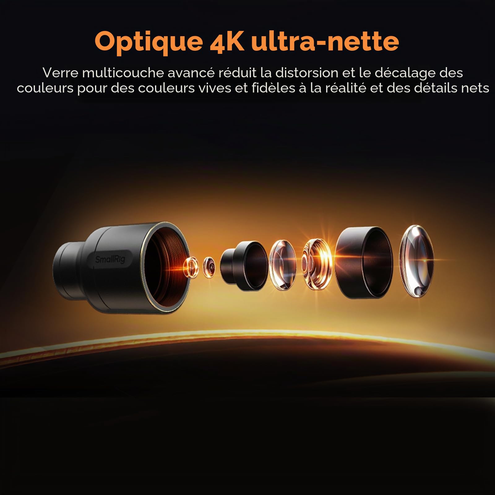 SMALLRIG 5920 Lot de 2 objectifs téléphoto pour iPhone 17/16/15 Pro Max, 2 lentilles de Magnification HD avec monture en T pour coque de téléphone, compatible avec smartphone 4x/5x/8x