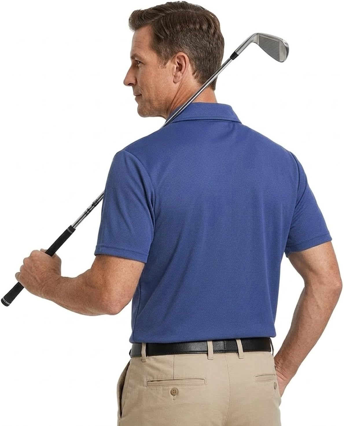 Liloak Men’s Polo Shirts Pack, Short Sleeve Cotton Blend Polo T Shirts, Casual Work Travel Tops for Men