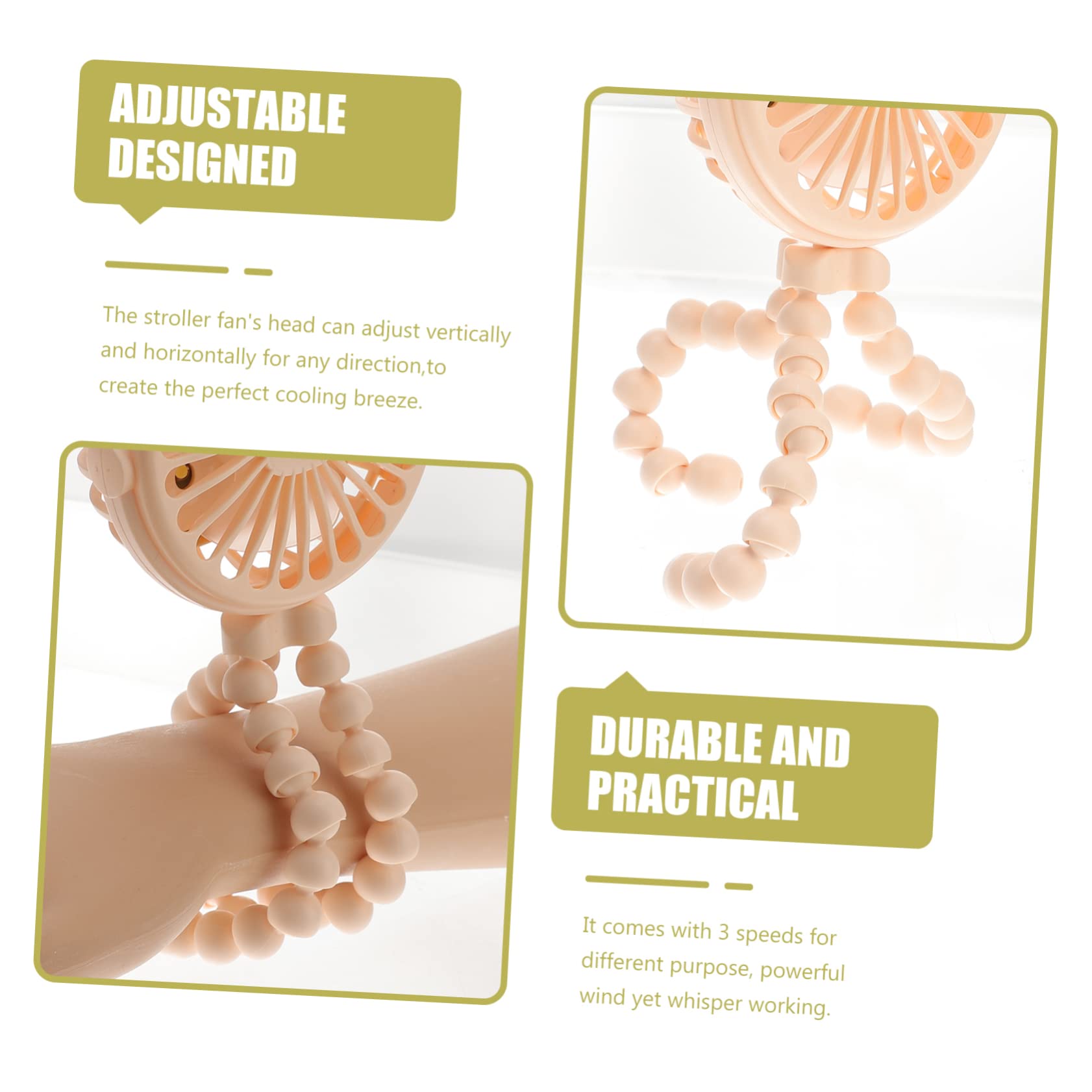 CIYODO Desktop Fan Portable Silence Stroller Fan Office Dormitory for Boys and Girls Rechargeable