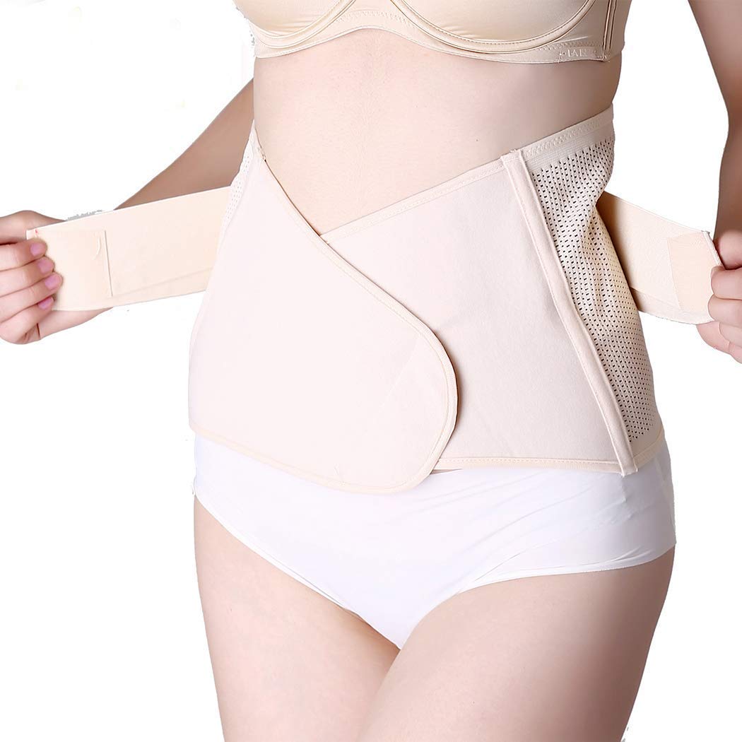 Damski pas ciążowy Bellyband Moda Elegancka Jednolita Oddychająca Kolorowa odzież poporodowa Podtrzymująca Brzuch Wydrążony Oddychający Gorset Modelujący,Colour-XL