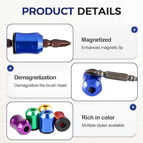 Miniatura 4 de Fuerte anillo magnético para tornillo, broca magnética de cabeza de destornillador 2026, soporte magnético universal para taladro, soporte de