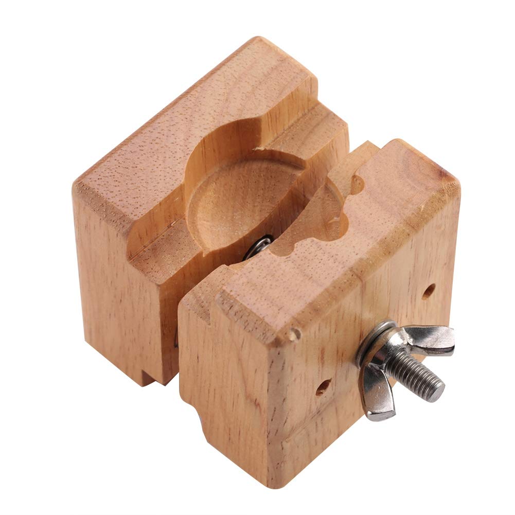 Brrnoo Watch Movement Clamp, Professional Wooden Watch Case Protective Block Screw Clamp Watchmaker Repair Tool Watch Case Clips