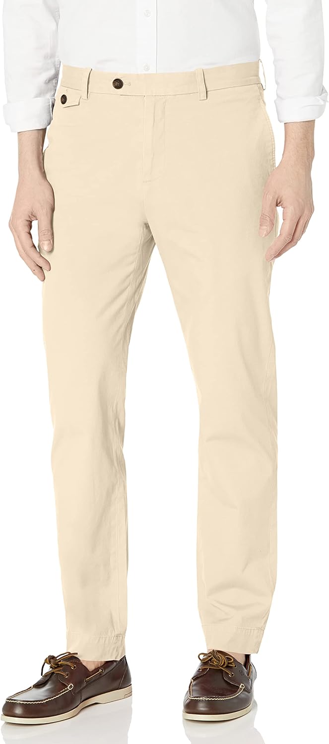 Brooks Brothers Men's Cotton Poplin Slim Fit Stretch Chino Pants