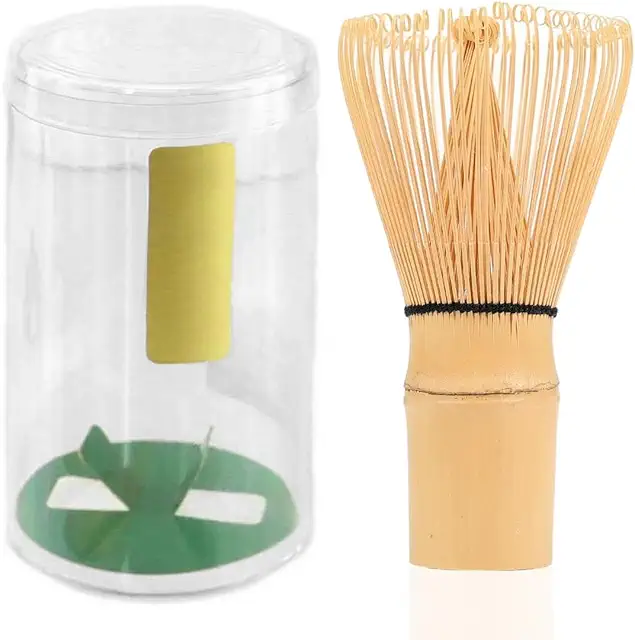 Fouet matcha en bambou naturel - 100 dents pour cérémonie du thé japonais