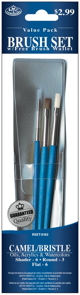 Royal & Langnickel Oil Watercolour Acrylic And Tempera Brush Pack