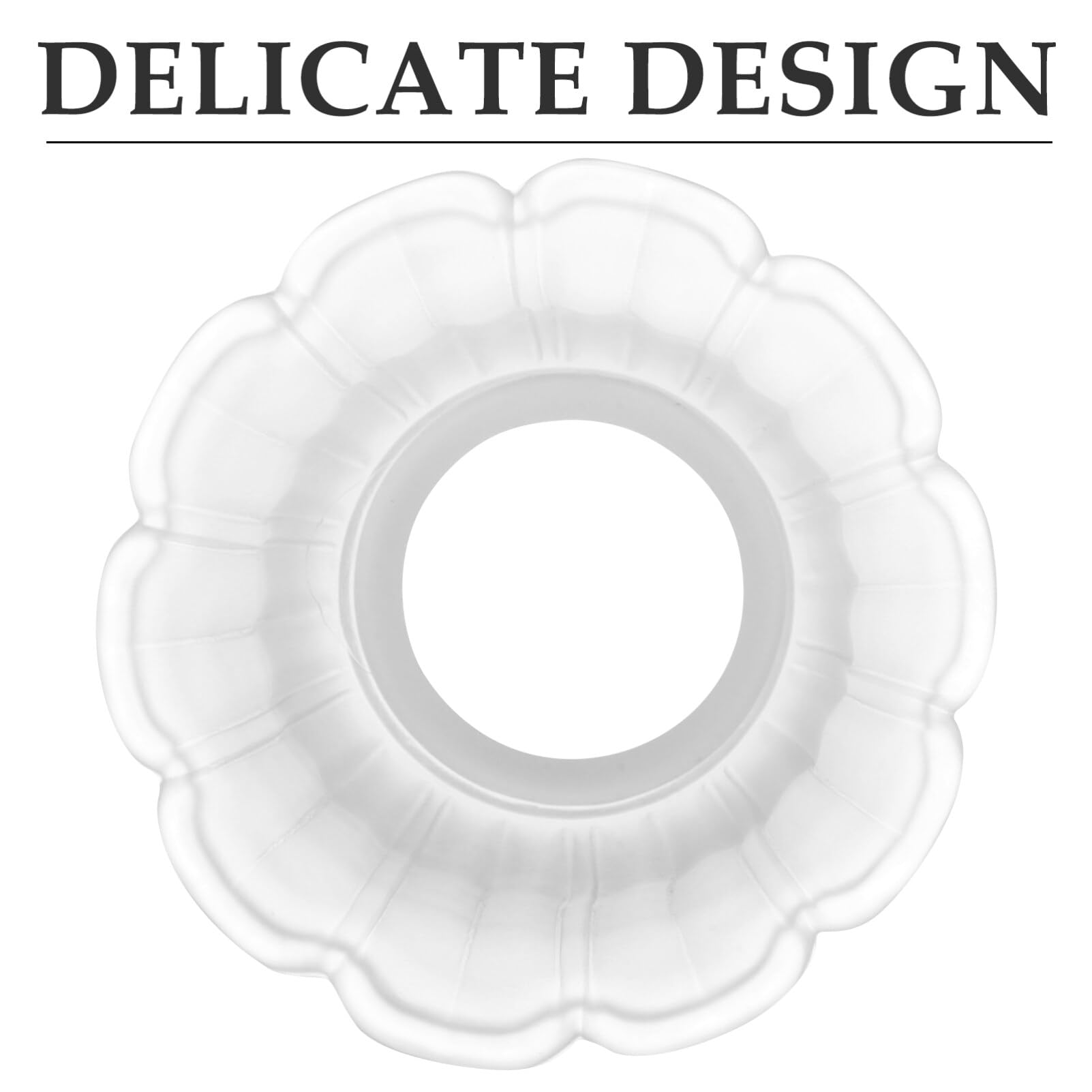 Reemplazo de pantalla de lámpara de vidrio, vidrio esmerilado con forma, 5.70 pulgadas de diámetro, blanco, para lámparas de mesa, lámparas de techo, lámparas colgantes, decoración del hogar 4