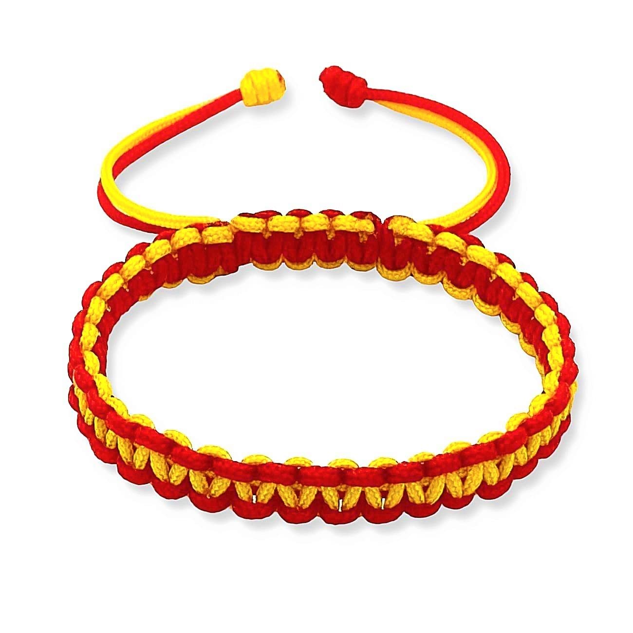 arana's Pulsera de hilo bandera de españa hombre y mujer | Hilo de nailon trenzado | Brazalete náutico con la bandera de España | Cordón macramé