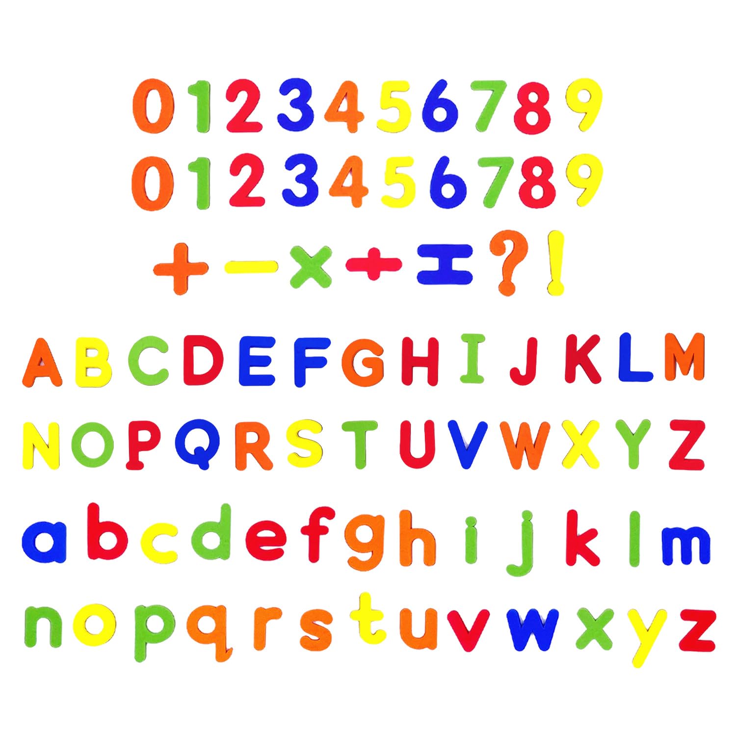 79 Piece Colorful Magnet Set - Alphabet & Number Magnets for Kids Educational Refrigerator Toys, Multicolored, multiple sizes