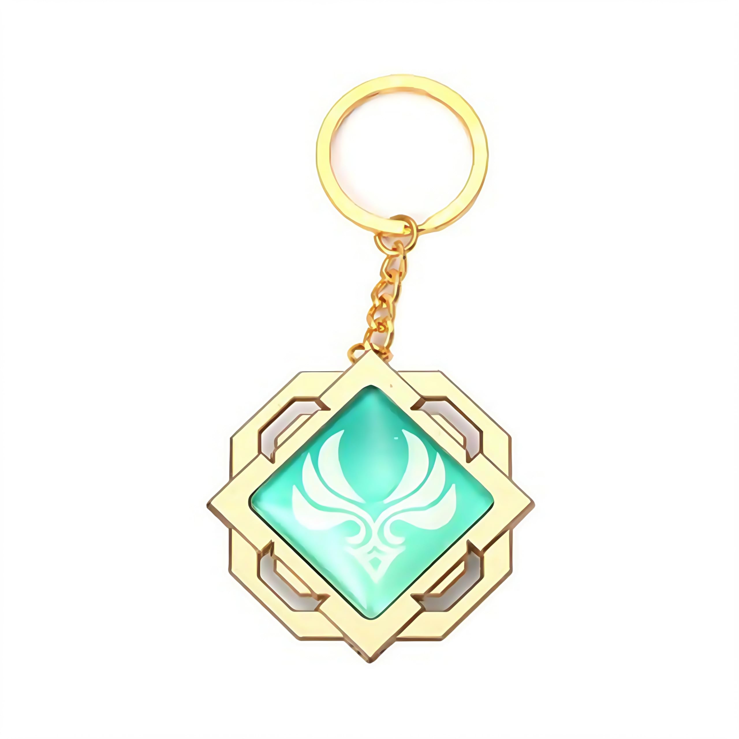 Genshin Impact Vision Schlüsselanhänger – Leuchtet Im Dunkeln! Aus Zinklegierung, 6,1x5,6 Cm
