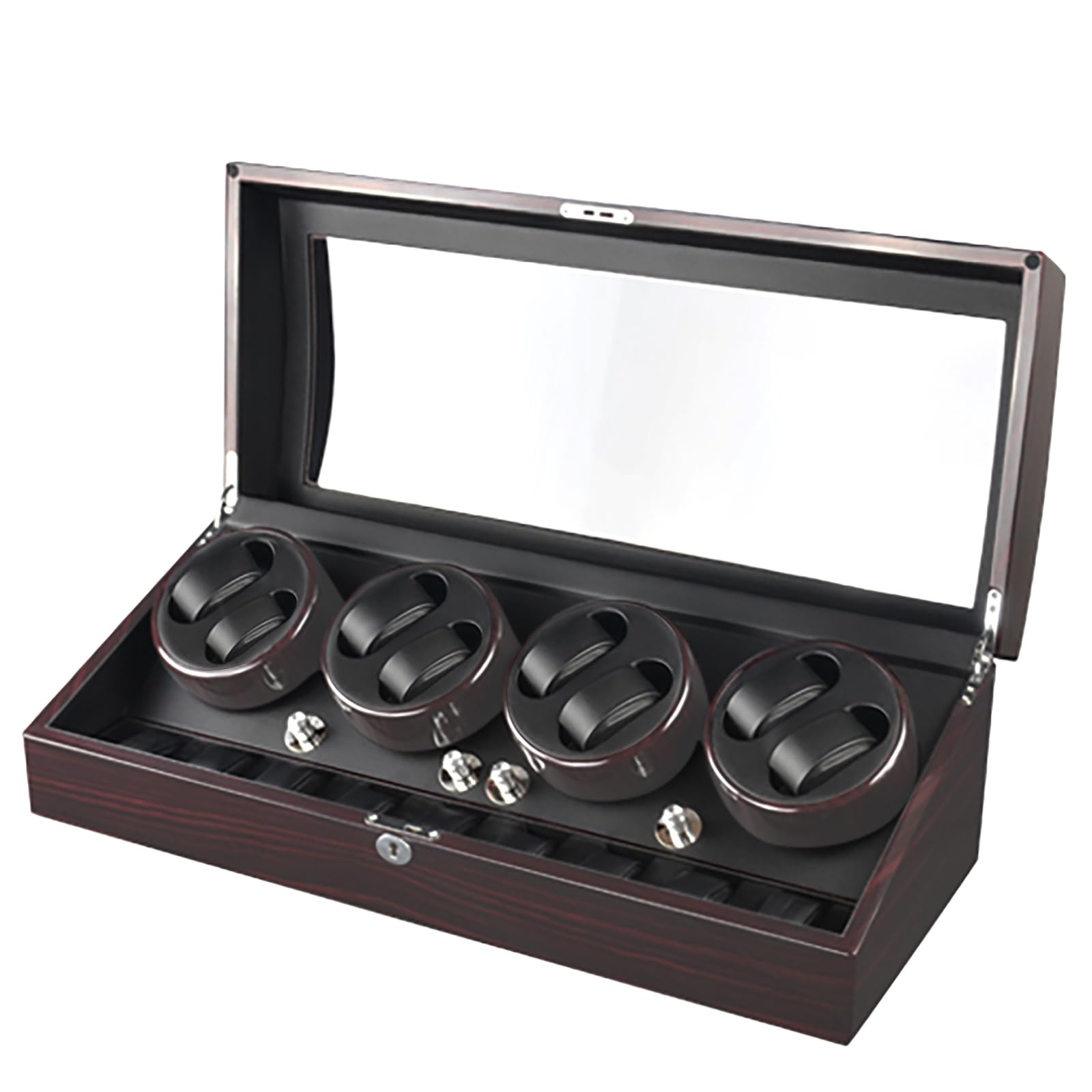XTELARY Automatischer Uhrenbeweger für 8 Uhren mit 9 flexiblen Aufbewahrungsfächern, Uhrenbeweger mechanisch, automatisch, Classic Watch Winder