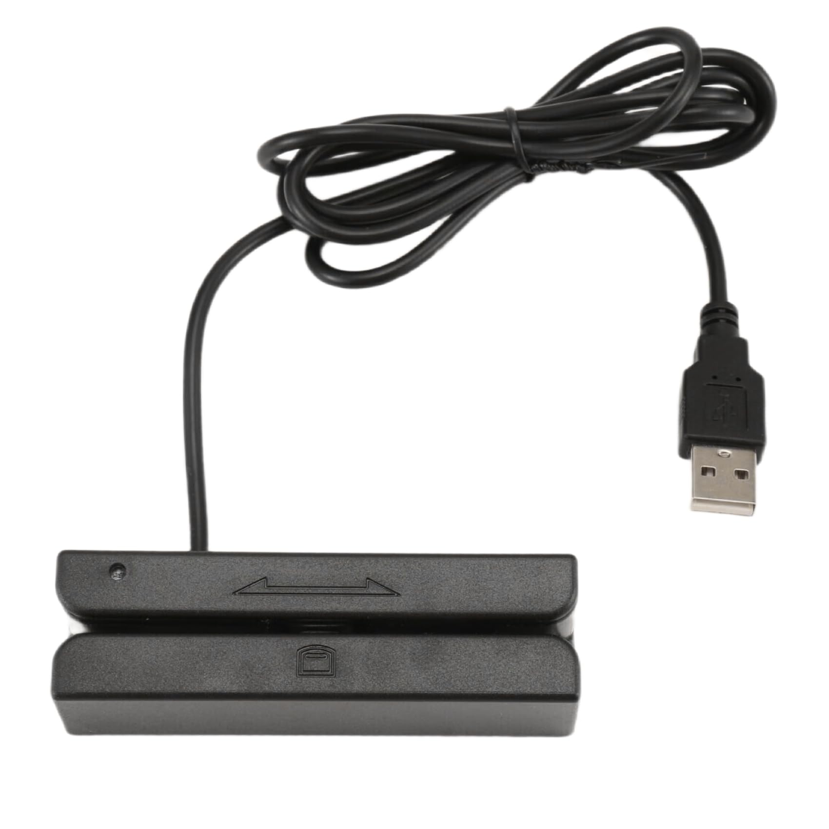 Agwuoetr Black Msr90 Usb Magnetic Strip Card Reading Machine Card Reader Stripe 3 Tracks Mini Swiper For Usb Pc