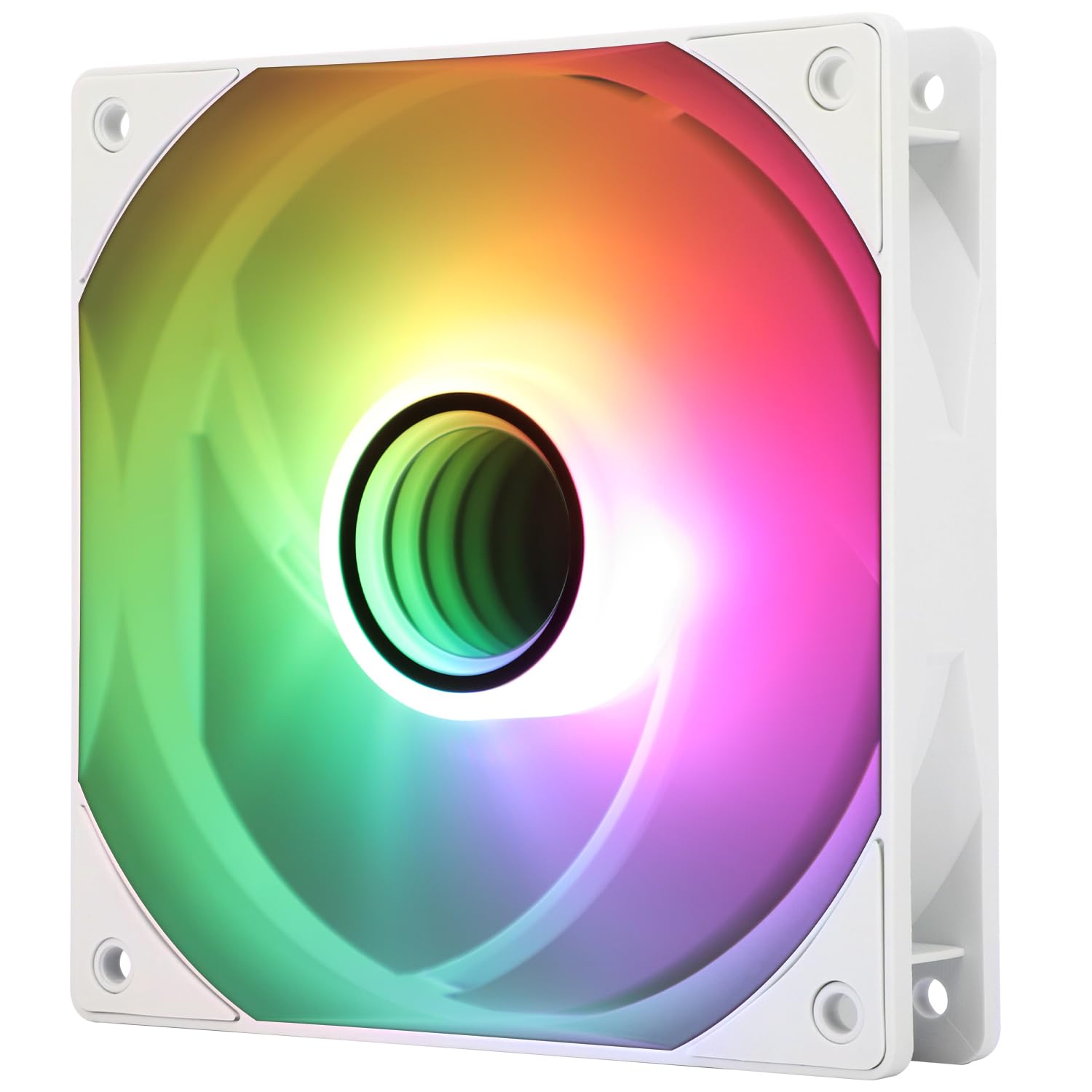 TR TL-C12W-S V3 120mm ARGB CPU Fan, con 1500RPM Speed, Ventilador blanco para caja de computadora, Ventilador de PC PWM de 4 pines silencioso, para enfriador de CPU de cojinete S-FDB