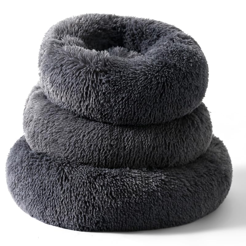Fhodigogo Hundebetten Kleine Hunde Katzenbetten Hundebett Grosse Hunde Hundekissen Hundebett Rund Katzenbett Flauschig Kuschelbett Hund Katzenkorb Katzen Bett Katzenkorb Zum Schlafen for 5KG
