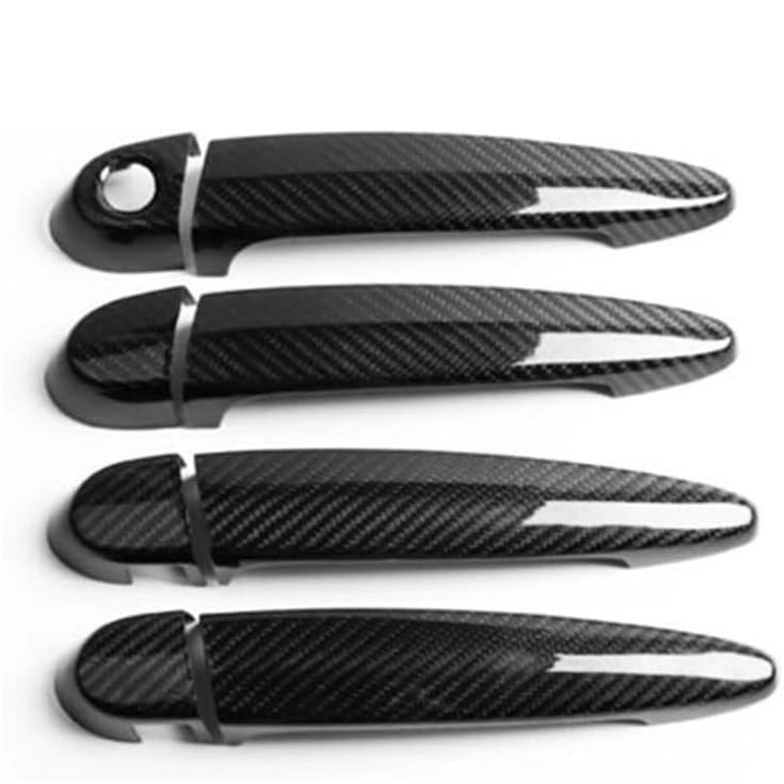 Glymzoi Car Exterior Door Handles Car Left Exterior Door Handle Carbon Fiber X1 X5 X6 E90 E91 E92 E93 F30 4