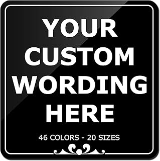 Custom Sign For Wall Custom Signs For Outside Custom Door Sign For Home Personalized Plaque Customized Door Name Plate Personalized Office Acrylic Make Your Own Sign Customizable Plaque For Business