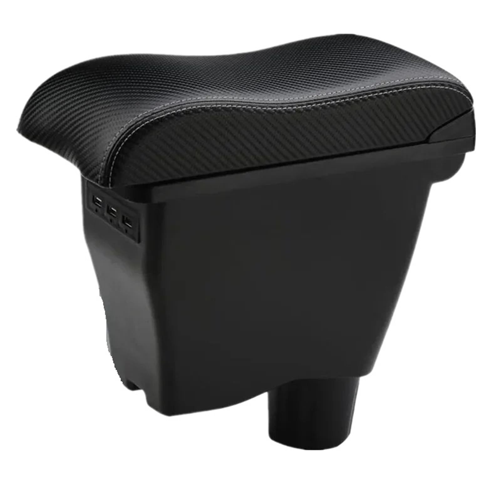 UMDJJU For Benz For Smart 453 For Fortwo For Forfour 2015-2019 Armrest Car Box Retrofit Parts Interior Storage Car Centre Console Armrest Box(2C carbon fiber 3usb)
