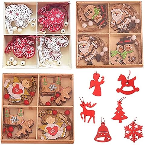 50 Piezas Colgantes de Madera para Navidad Cover