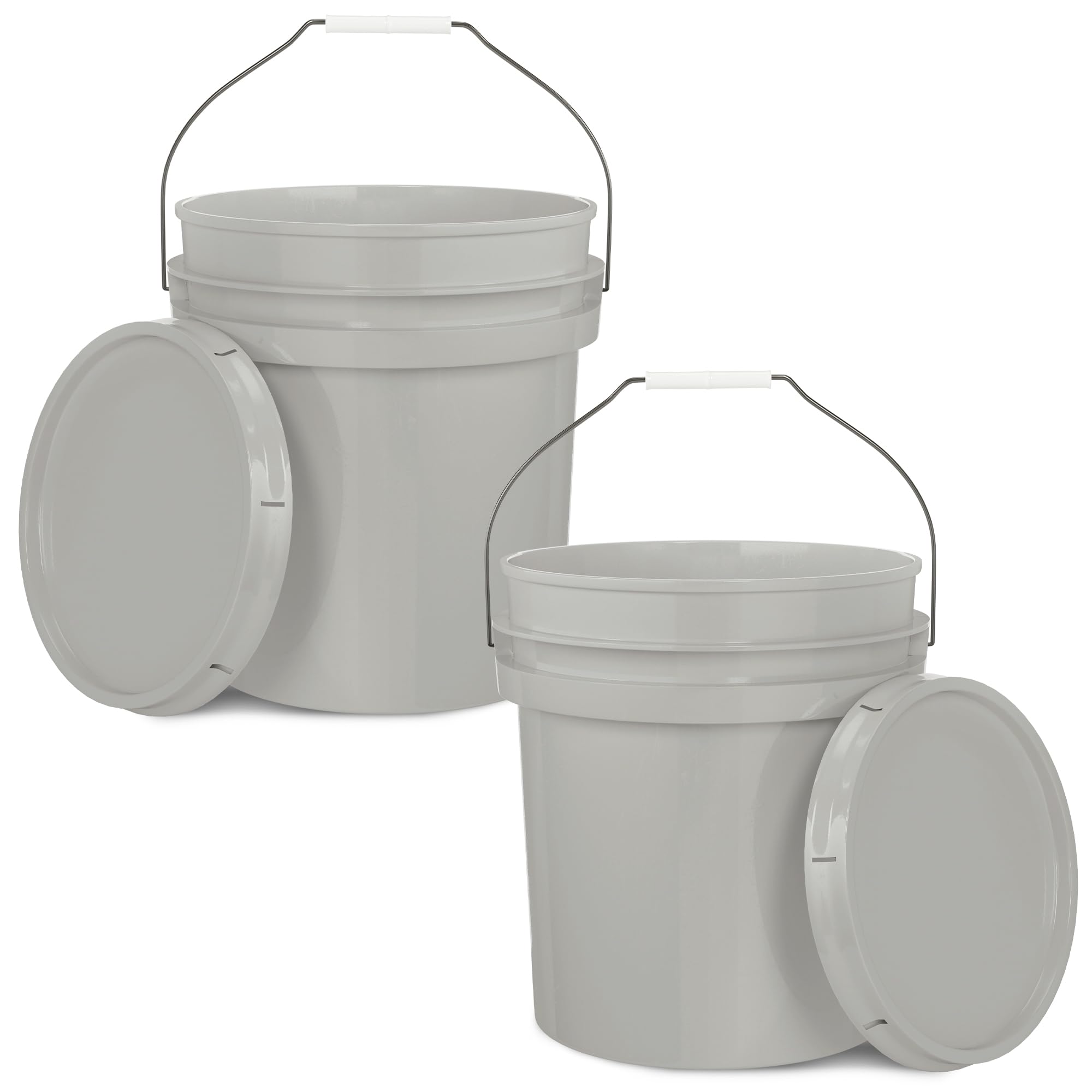 EconoHome 5-Gallon Grey Bucket 2-Pack