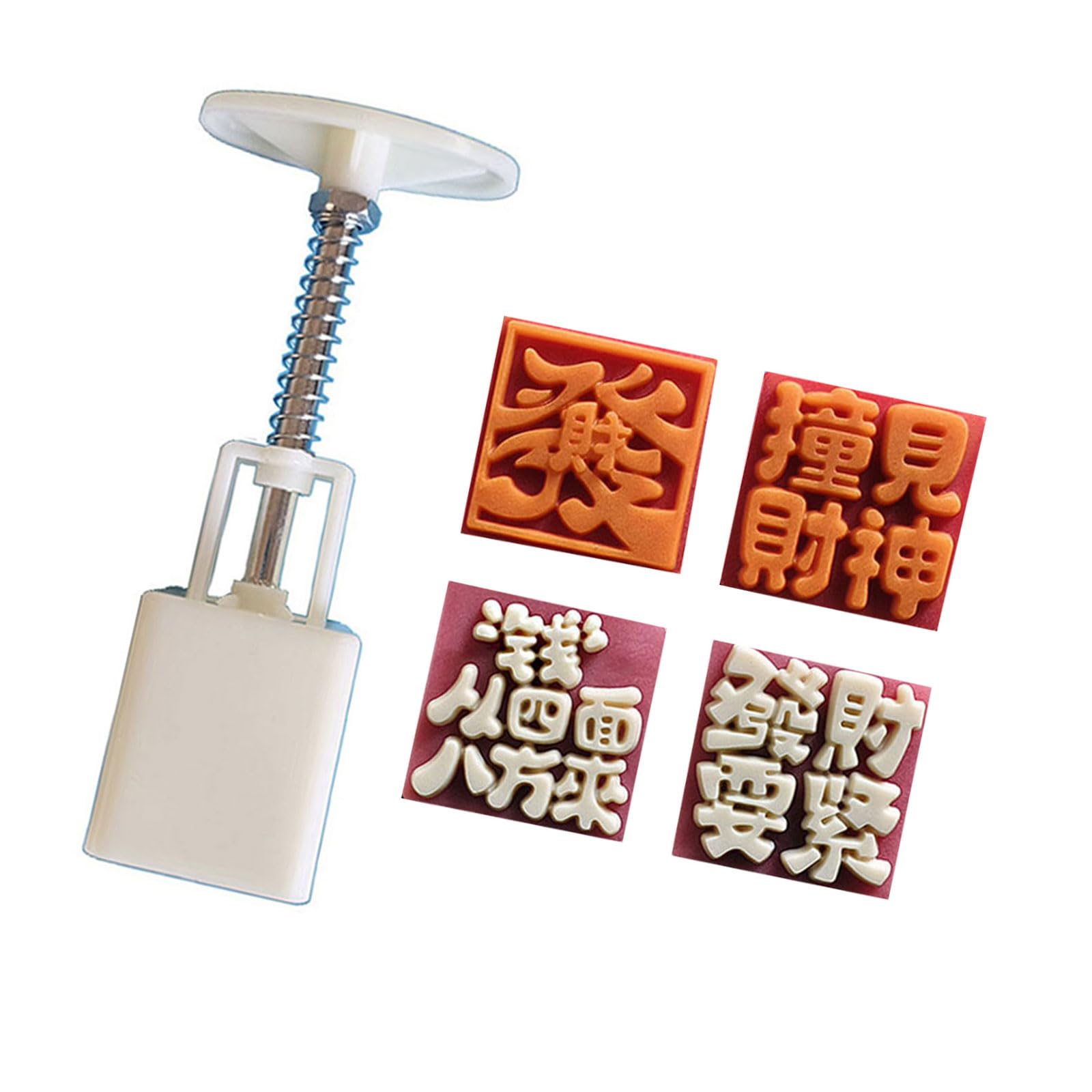 Snorvixre Cookie Stamp 3D Characters Pattern Dessert Molds Hand Pressure Dessert Maker Baking Tool for MidAutumn Festival Cookie Stamp and Cutter Press for Baking Wedding