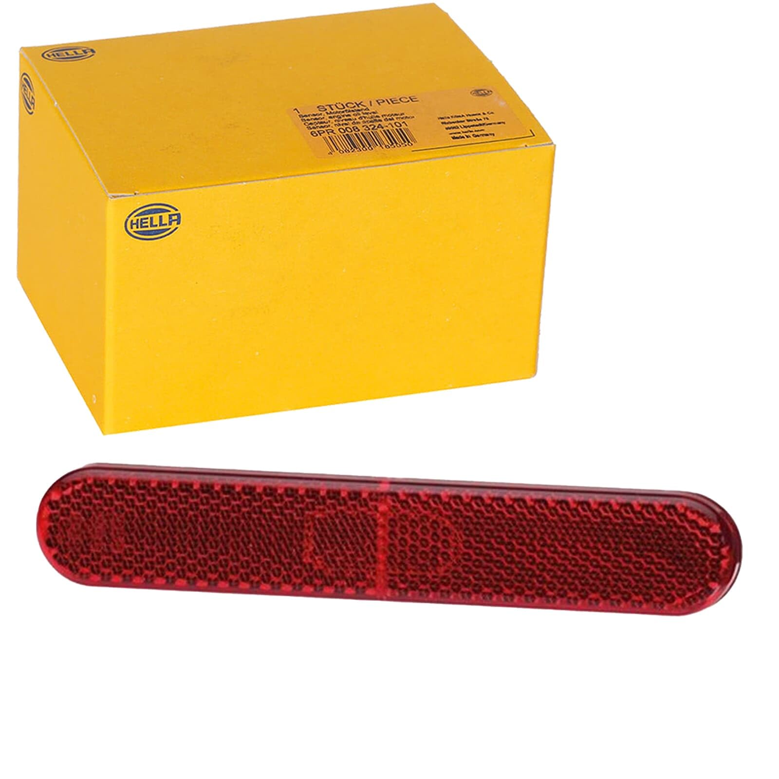 HELLA Catarifrangente rosso ovale incollato montaggio esterno posteriore 8RA 009 226-131