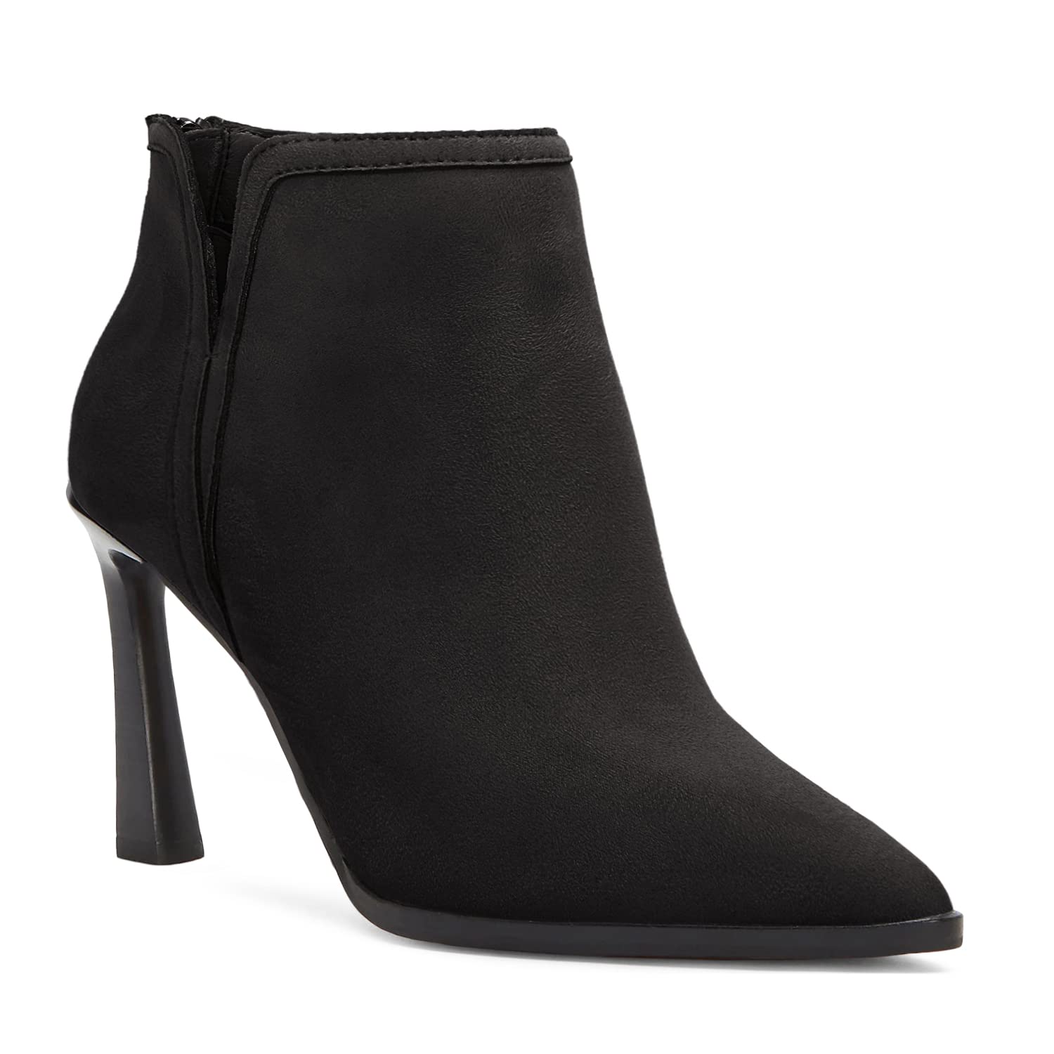 Juliet Holy Womens High Heel Booties Pointed Toe V Cut Back Zipper Short Dress Ankle Boots