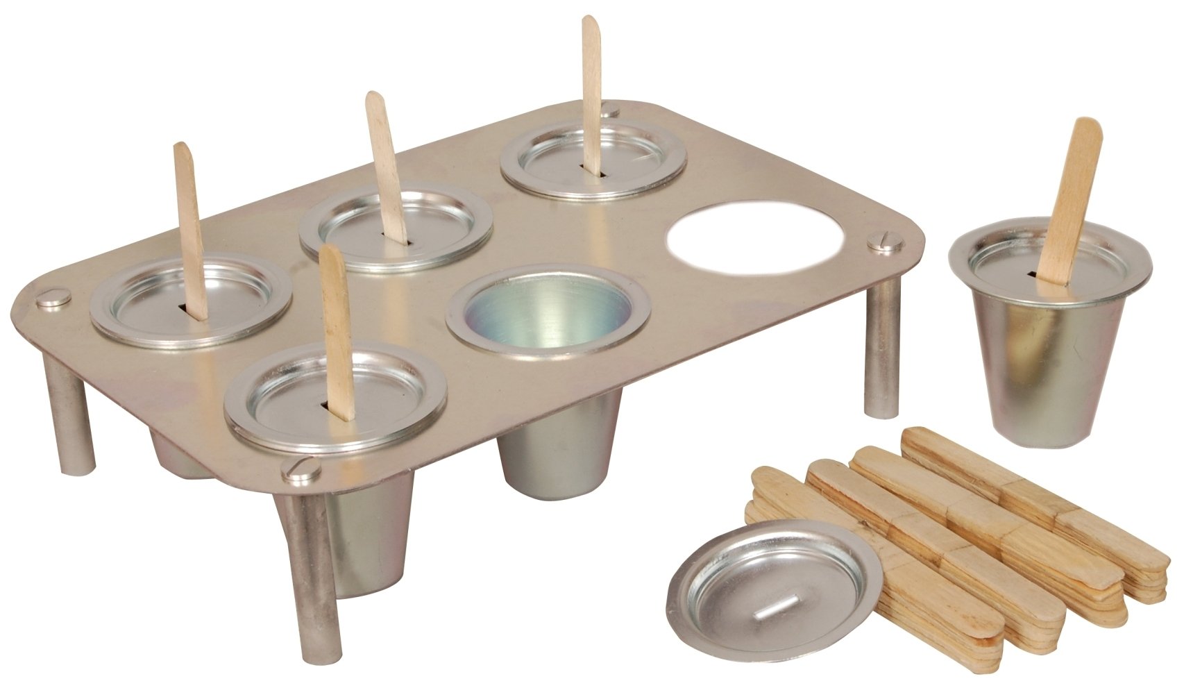 Ever Gold Ice Cream Maker For Kids 6 Pcs. Kulfi Mould (Aluminium)-image-30