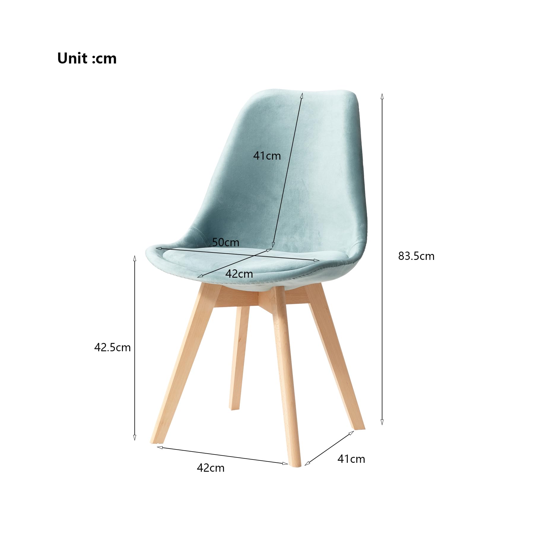 HJhomeheart Set di 4 Sedie da Pranzo in Tessuto Patchwork con Cuscino del Sedile e Gambe in Legno Massello per Sala da Pranzo, Soggiorno, Cucina, ecc. (Verde Patchwork)