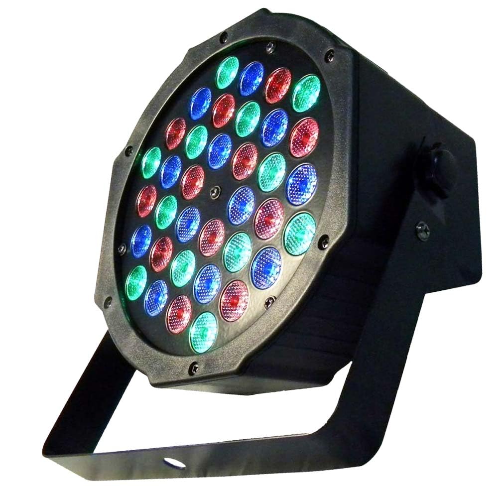 Scheinwerfer mit 36 LEDs in verschiedenen Farben RGB mit 36 Watt, integrierter Soundsensor mit bunten Lichtern für Partys, Disco, Events