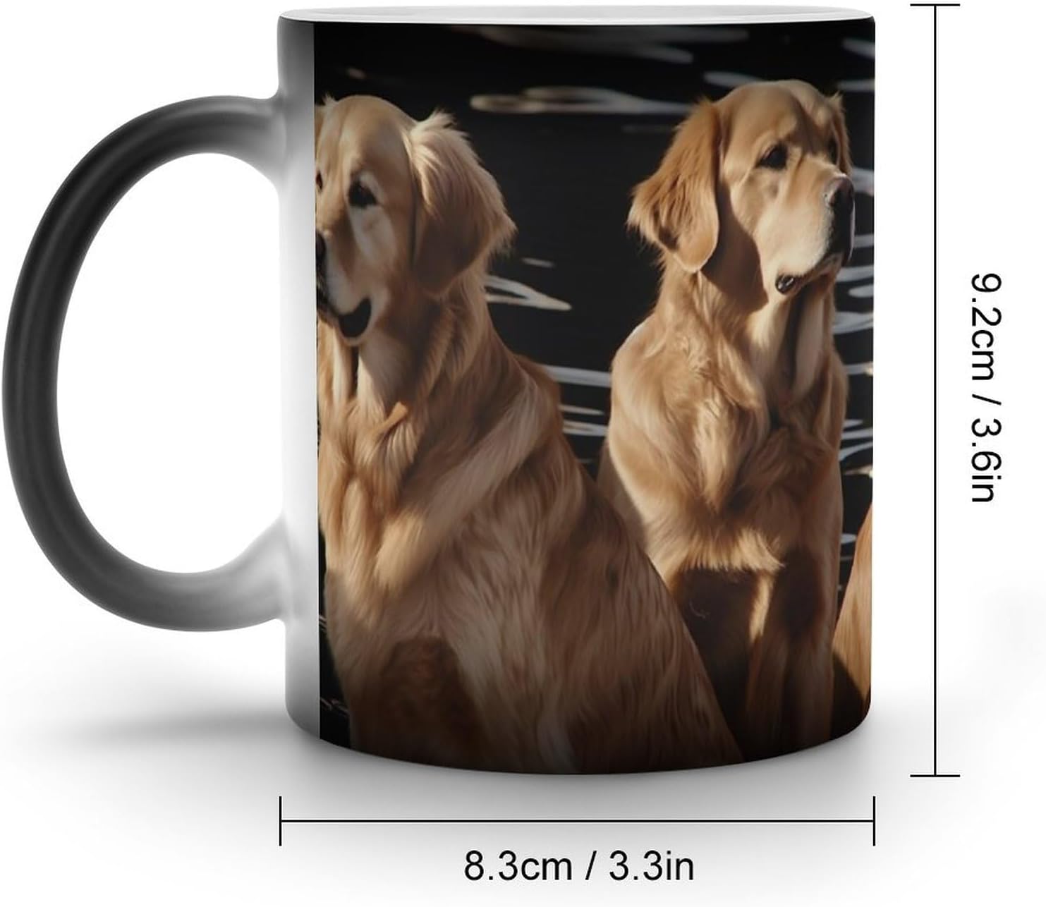 Color Changing Mug Golden Retrievers Printed Ceramic Coffee Mug Heat Changing Sensitive Mug Magic Heat Changing Coffee Mug Novelty Coffee Mugs
