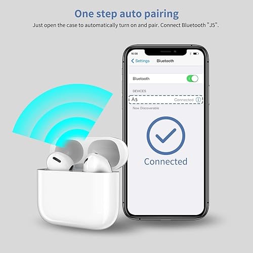 Miniatura 4 de Auriculares inalámbricos Bluetooth 5.3 con cancelación de ruido, auriculares estéreo 3D con auriculares intrauditivos con graves profundos,