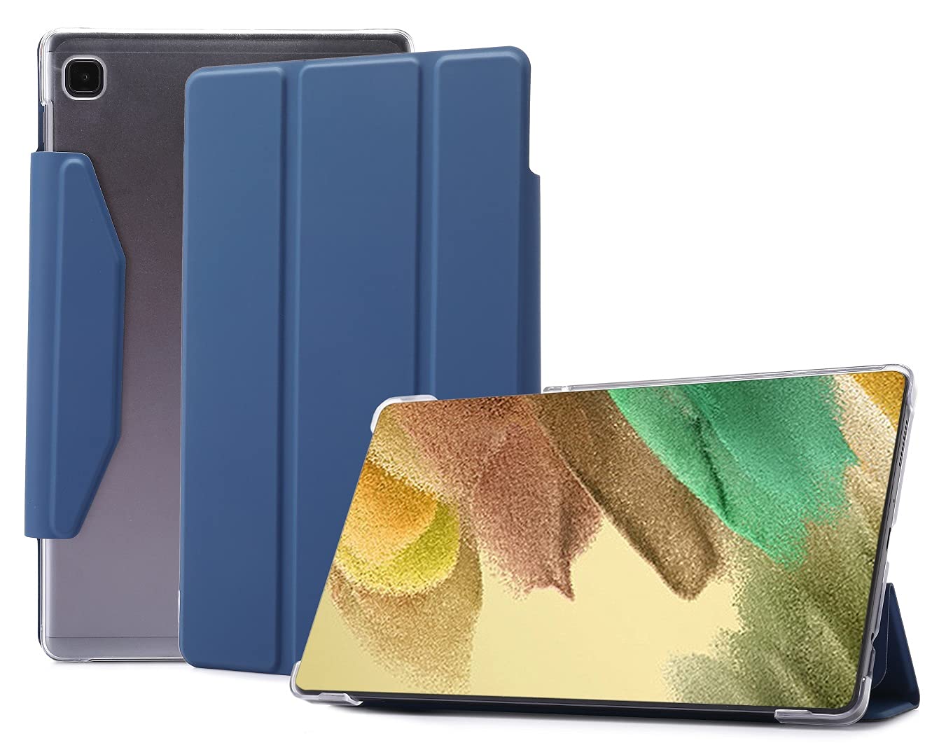 SwooK [Magnetic Clasp Closure] Flip Case for Galaxy Tab A7 Lite 8.7 inch 2021 Model SM-T220 T225 T227 Lightweight Stand Translucent Frosted Back Flip Cover (Navy) (B09HCDMG3L) Amazon Price History, Amazon Price Tracker