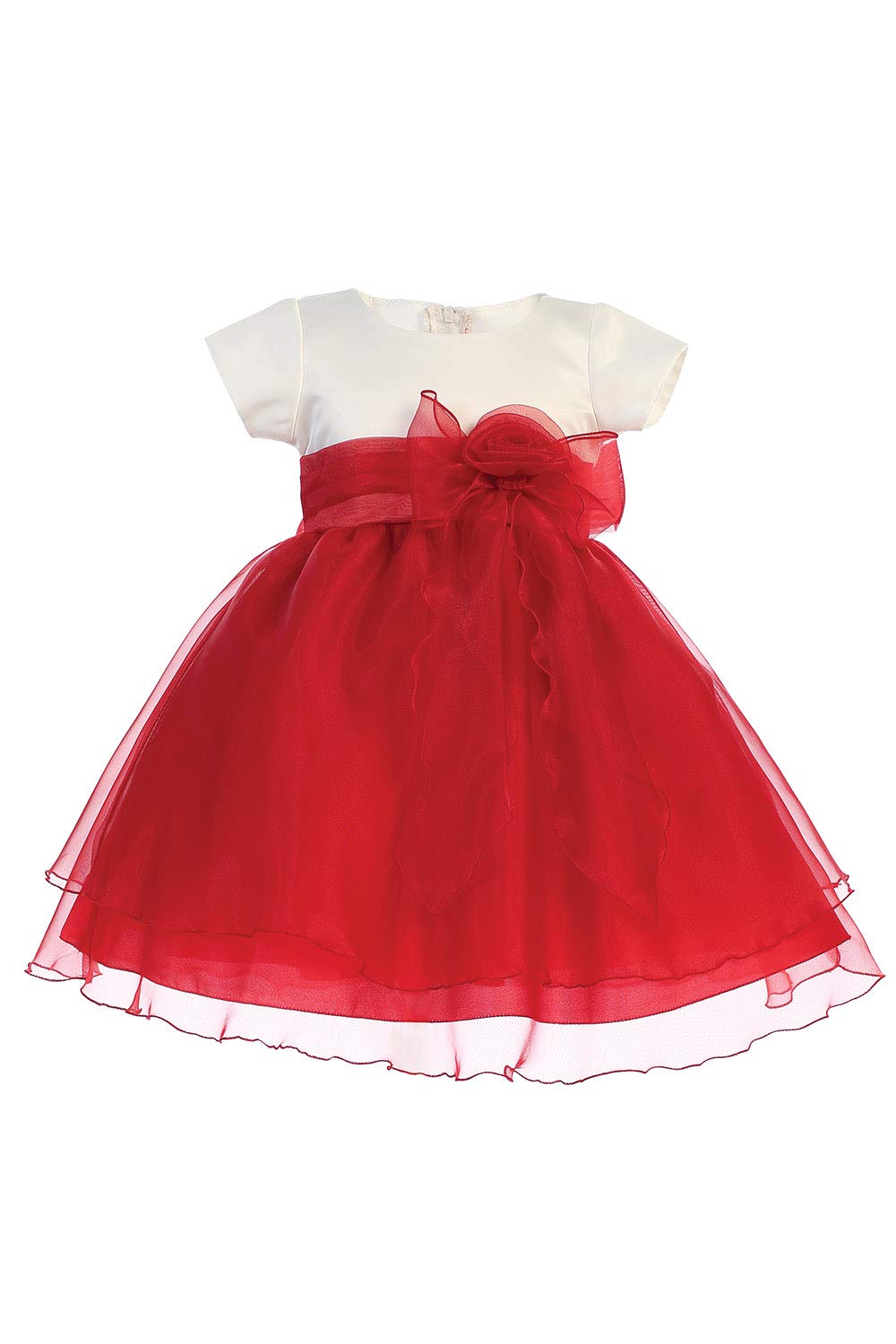 Pink Princess Christmas Dresses for Girls - Red Baby Toddler Outfits - Made in USA (18-24 mo)