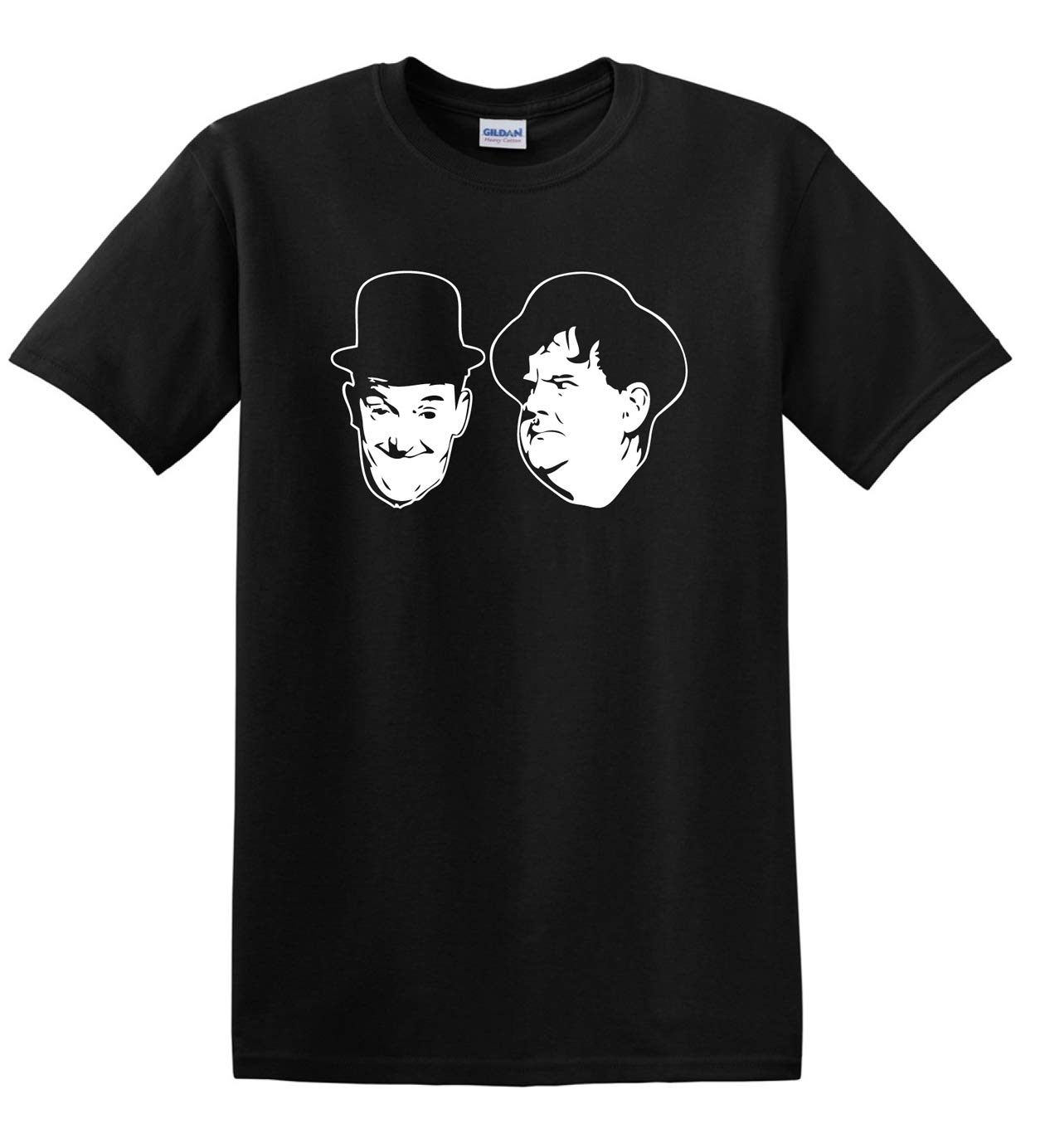 Revolutionary Tees Laurel and Hardy Comedy Legends Retro Film T-Shirt Black