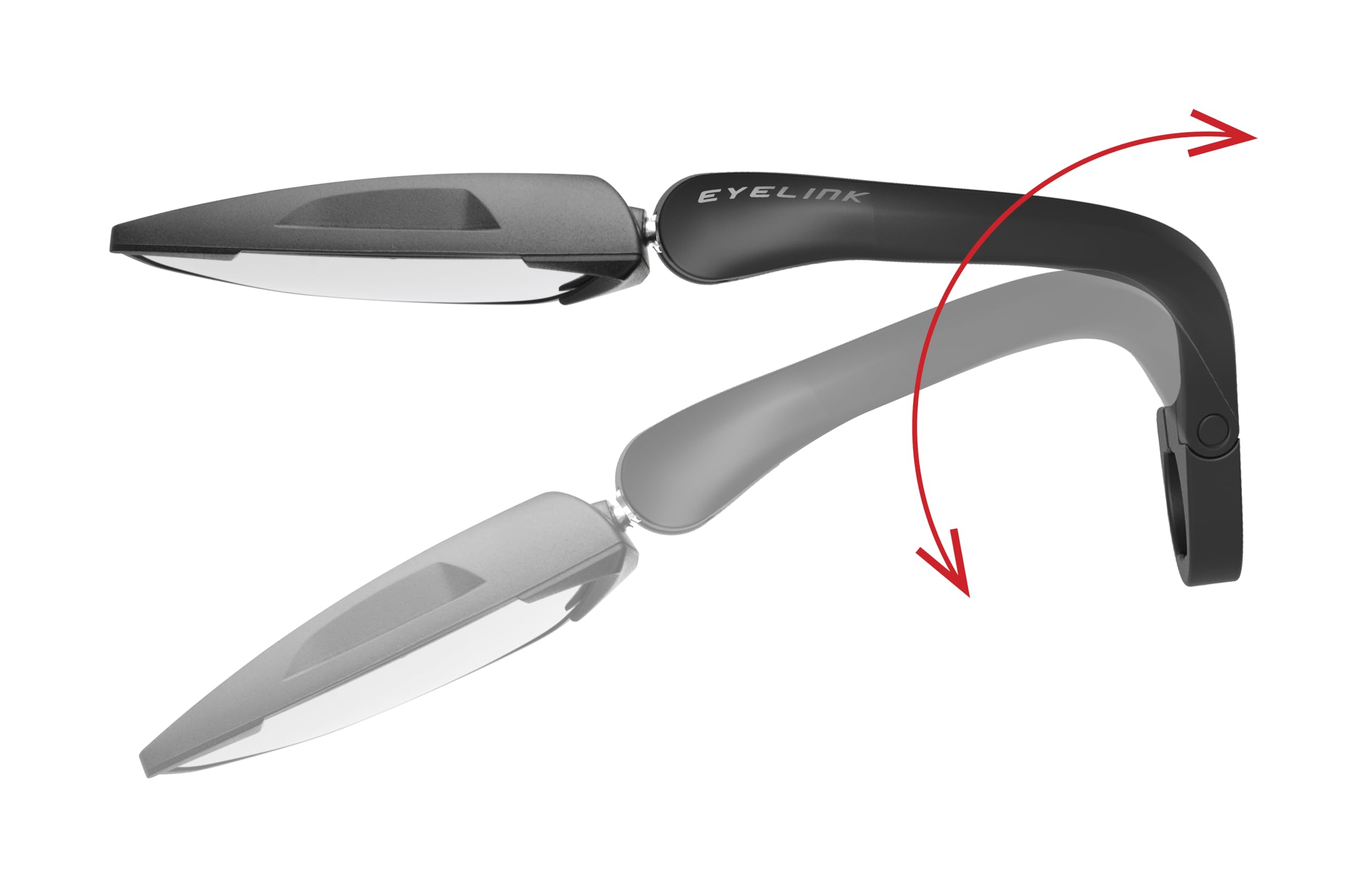 Sportourer by Selle Italia EYELINK - Specchietto Retrovisore per Biciclette, e-bike, City Bike e Biciclette da Turismo con Montaggio sul Manubrio, Grande Visibilità - Nero