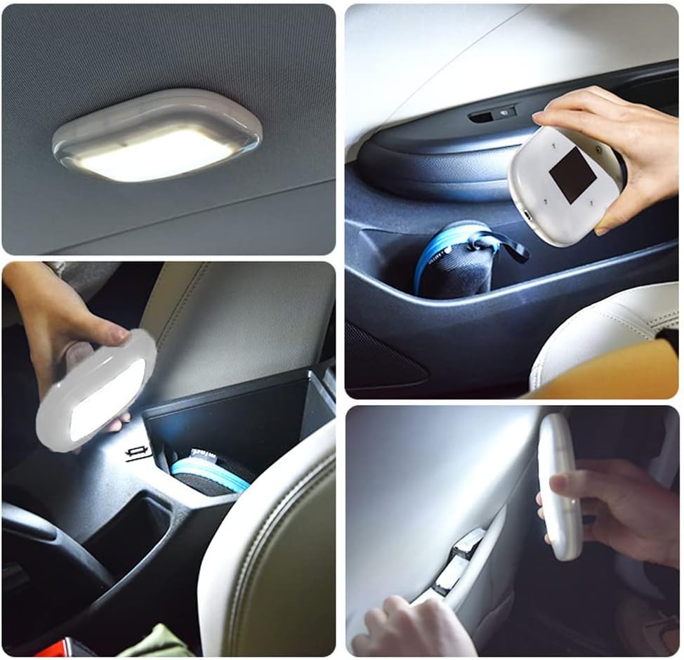 CYDZSW Car LED Lights Interior Battery Powered,USB Charging 10LED Small Wireless Dome Light Inside,RV Camper Shell Ceiling Roof Lights,Trunk Light