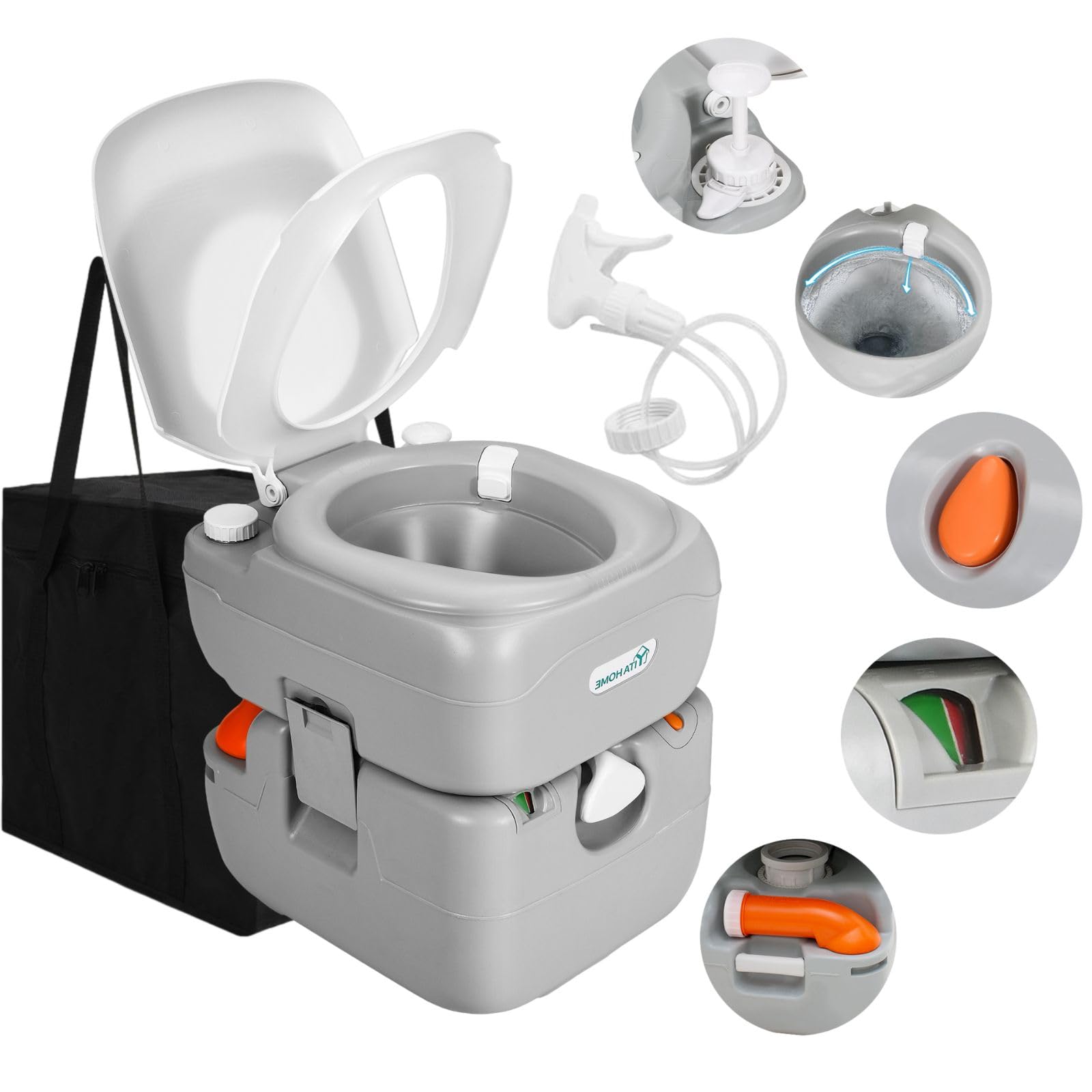 YITAHOME 5.8 Gallon Portable Toilet